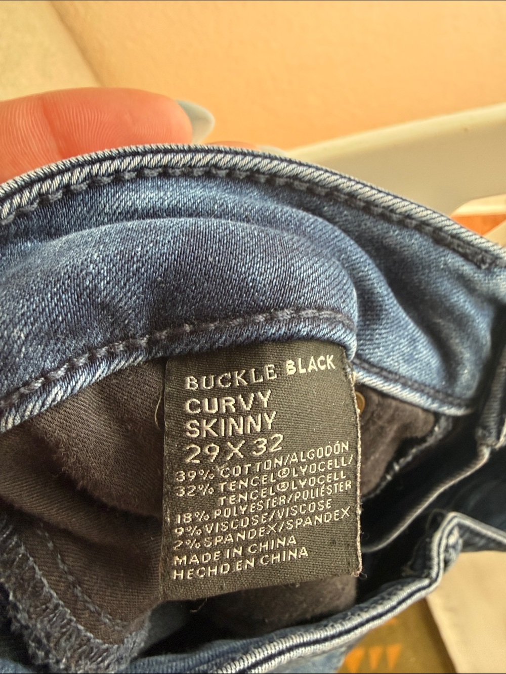 Women’s High rise Buckle Black curvy skinny Jeans 29x32 - Picture 3 of 3